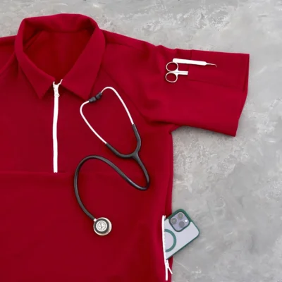 MARTIN Erkek Tıbbi Üst – Kırmızı